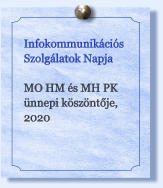 Infokommunikációs Szolgálatok Napja  MO HM és MH PK ünnepi köszöntője, 2020
