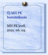 Új MH PK bemutatkozás  MH PK levél, 2021. 06. 04.