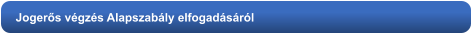Jogerős végzés Alapszabály elfogadásáról