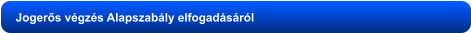 Jogerős végzés Alapszabály elfogadásáról