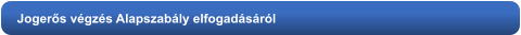 Jogerős végzés Alapszabály elfogadásáról