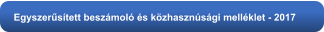 Egyszerűsített beszámoló és közhasznúsági melléklet - 2017