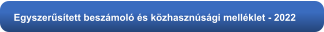 Egyszerűsített beszámoló és közhasznúsági melléklet - 2022