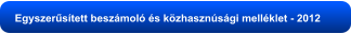 Egyszerűsített beszámoló és közhasznúsági melléklet - 2012