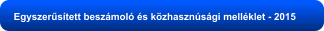 Egyszerűsített beszámoló és közhasznúsági melléklet - 2015