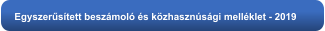 Egyszerűsített beszámoló és közhasznúsági melléklet - 2019