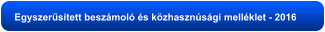 Egyszerűsített beszámoló és közhasznúsági melléklet - 2016